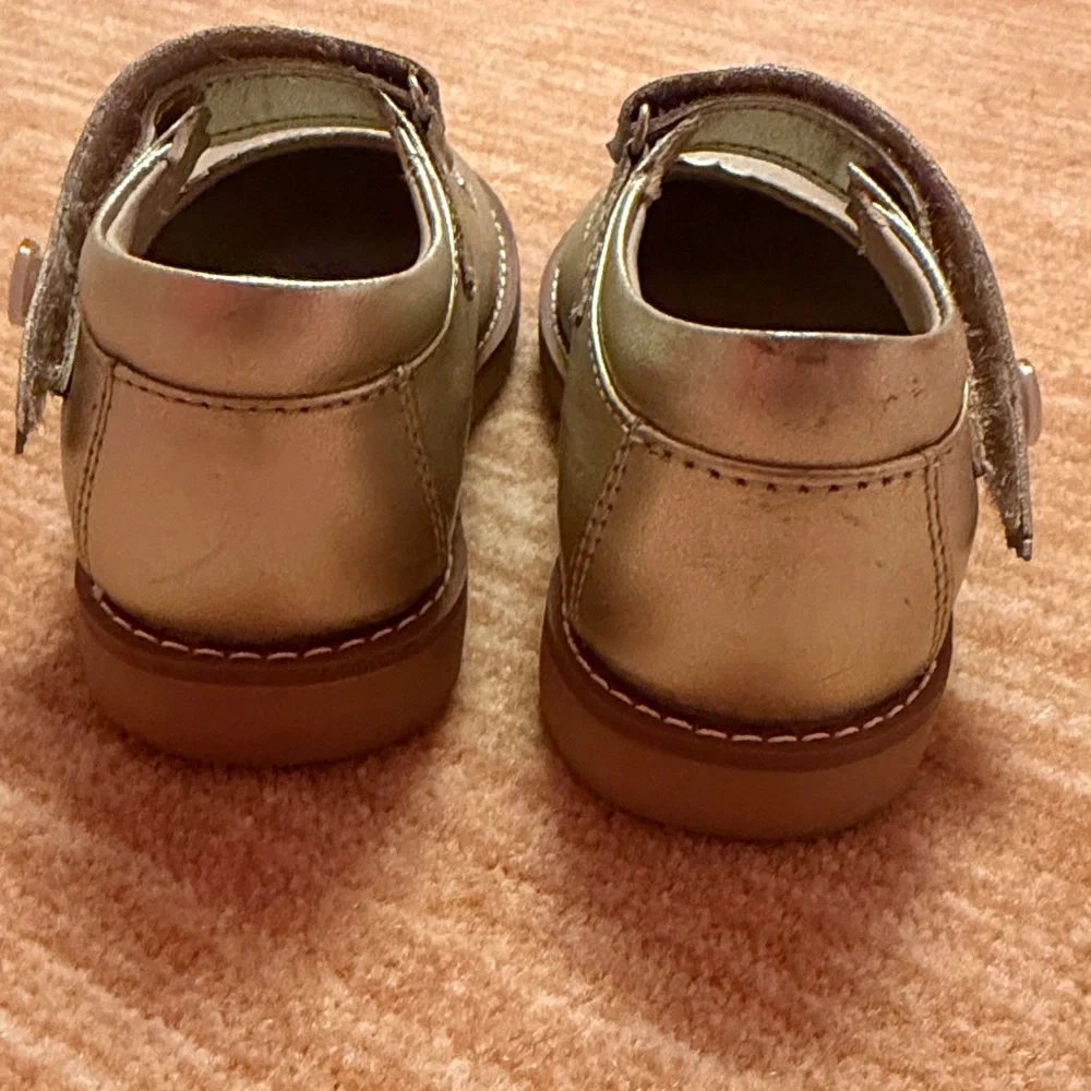 Elephantito Metallic Gold Mary Jane Dress Shoes